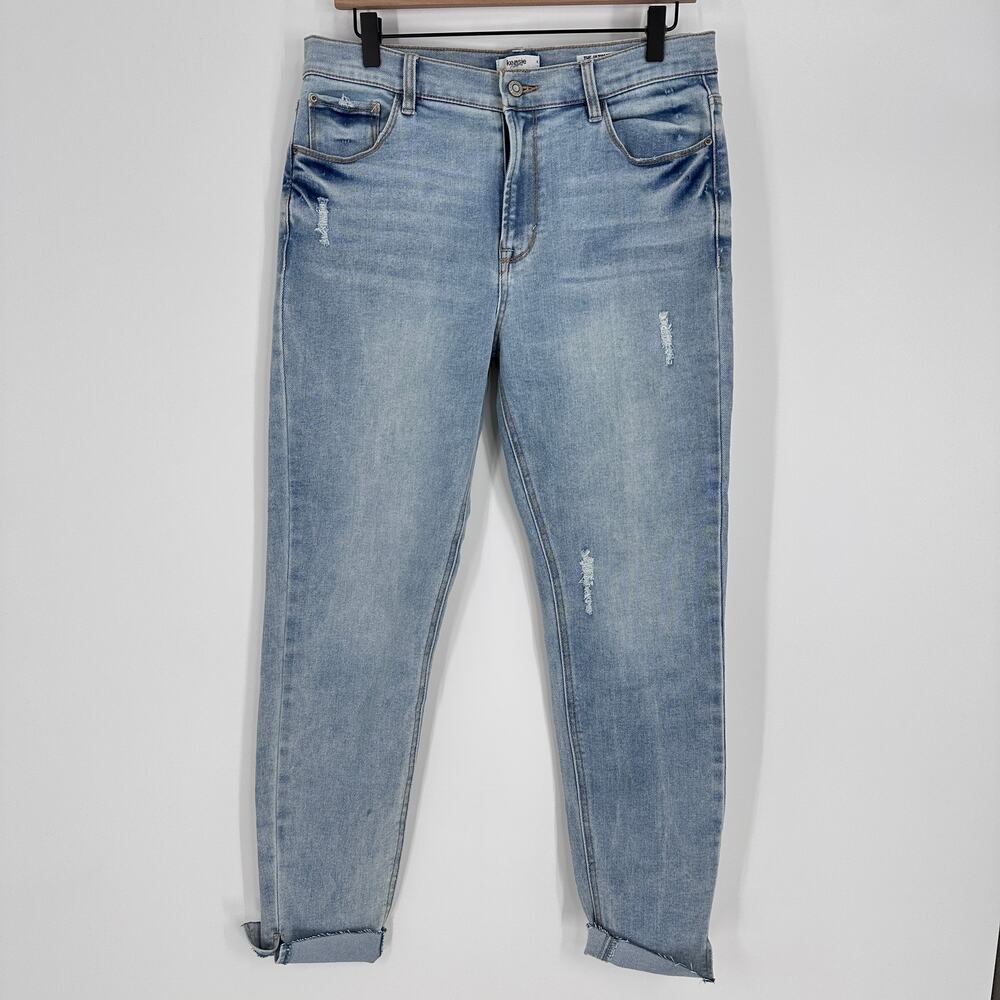 Kensie Jeans The Ultimate High Rise Skinny Raw Slit Edge Hem Womens 30 10